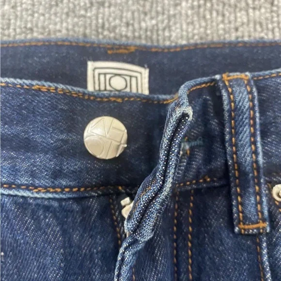 Toteme 2022 new design casual fashion versatile leg shape small fold blue jeans - Picture 6 of 7